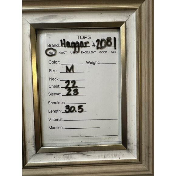 Haggar Red & Gray Plaid Button-Down Long Sleeve Shirt Mens Medium Cotton Blend - Picture 6 of 6